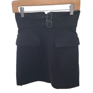 Zara Woman Black Buckled Skirt